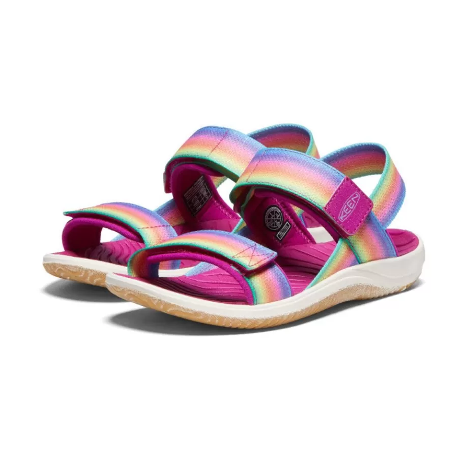 Kids KEEN Sandals-Big Kids' Elle Backstrap | Rainbow/Festival Fuchsia