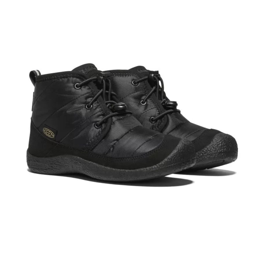 Kids KEEN Boots-Big Kids' Howser Ii Waterproof Chukka | Black/Black