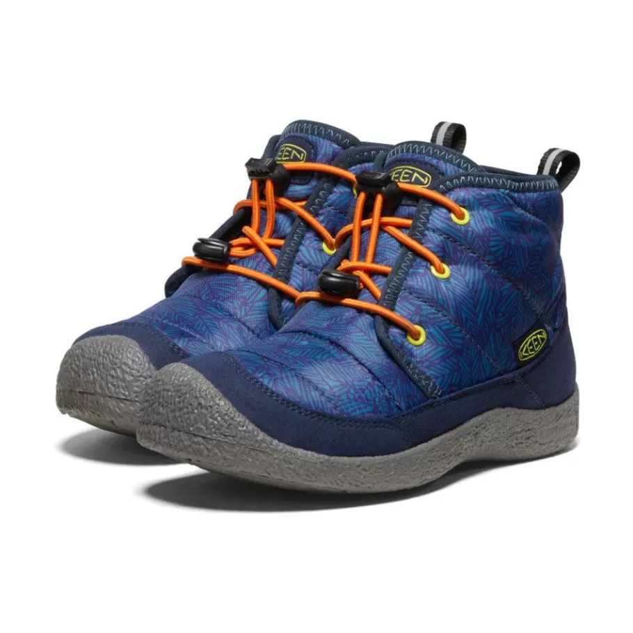 Kids KEEN Boots-Big Kids' Howser Ii Waterproof Chukka | Deep Lagoon/Evening Primrose