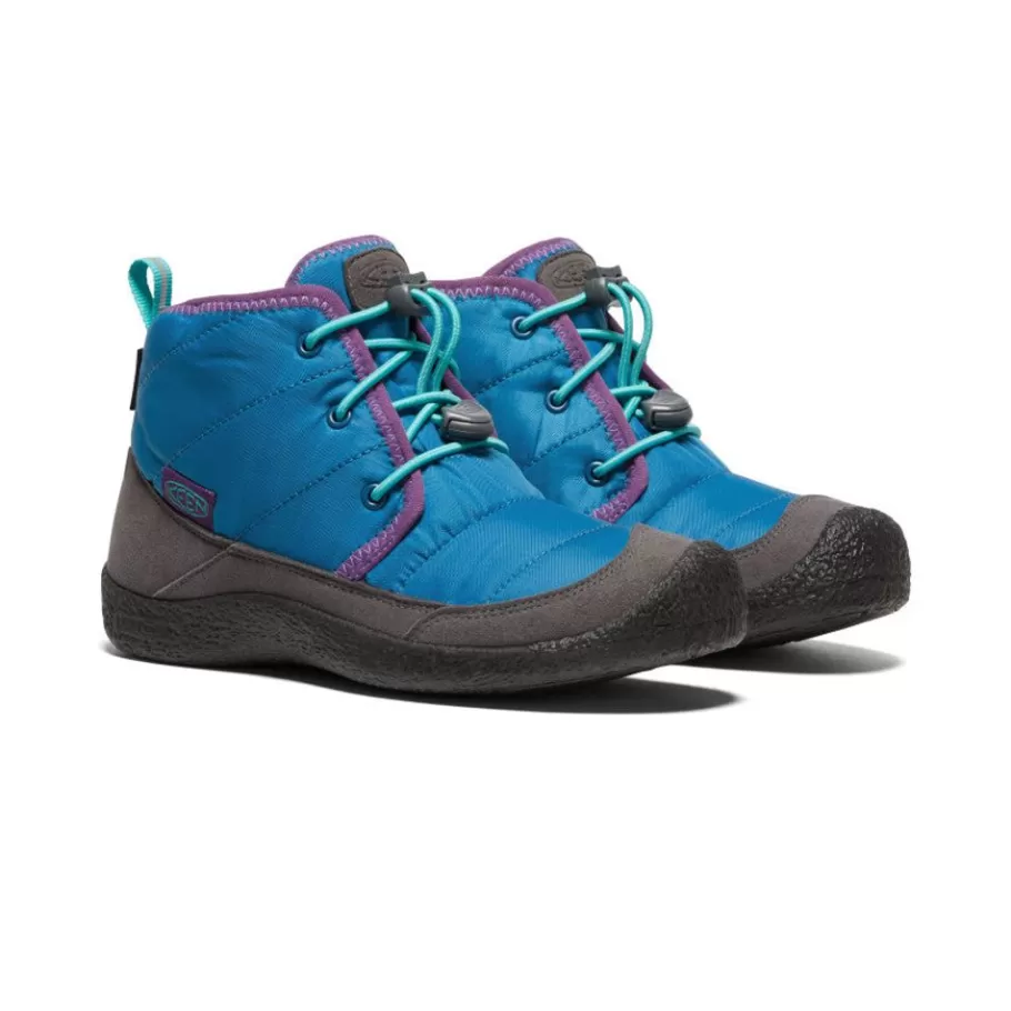 Kids KEEN Boots-Big Kids' Howser Ii Waterproof Chukka | Mykonos Blue/Atlantis