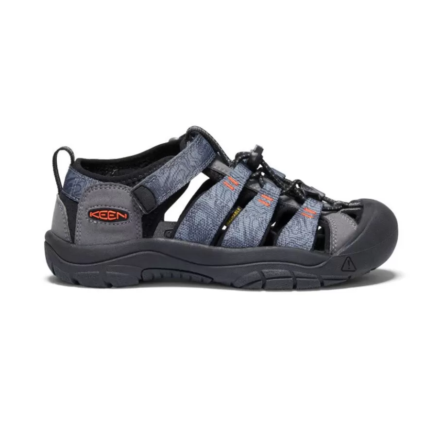 Kids KEEN Sandals-Big Kids' Newport H2 | Steel Grey/Black