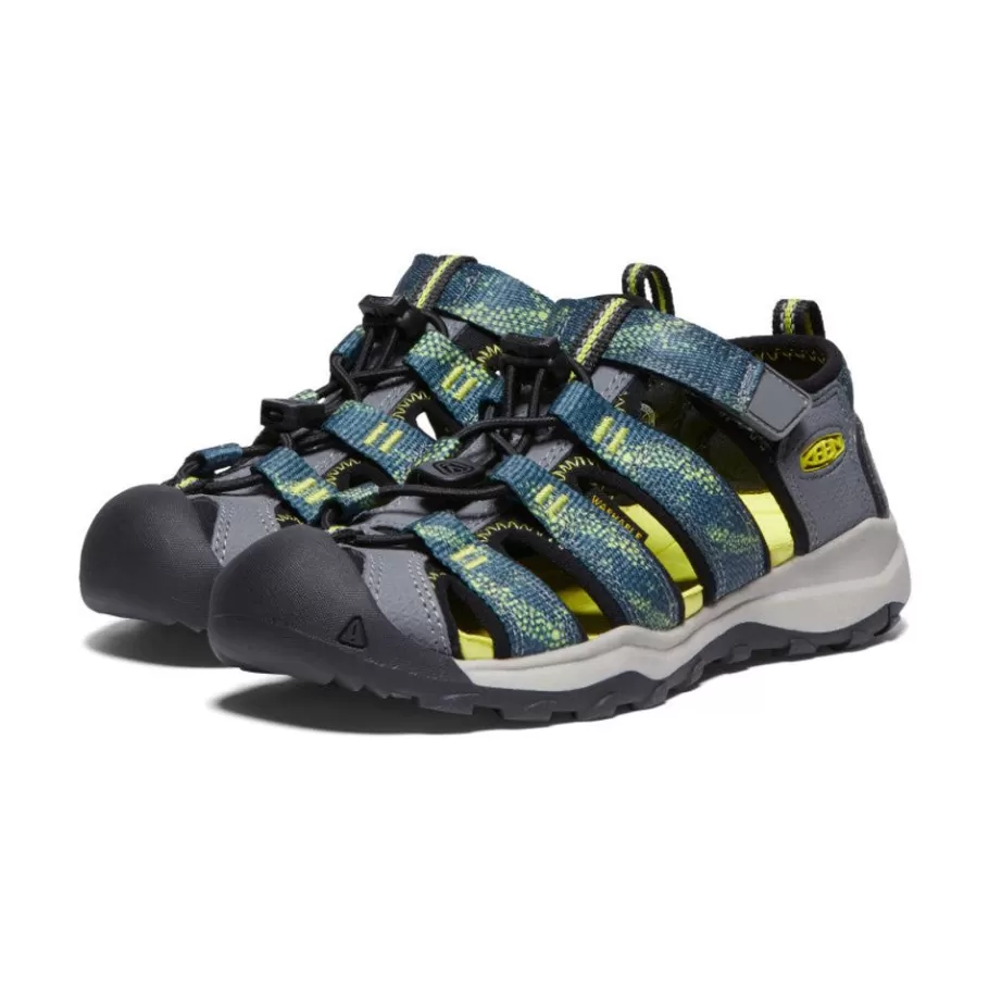Kids KEEN Sandals-Big Kids' Newport Neo H2 | Sea Moss/Steel Grey