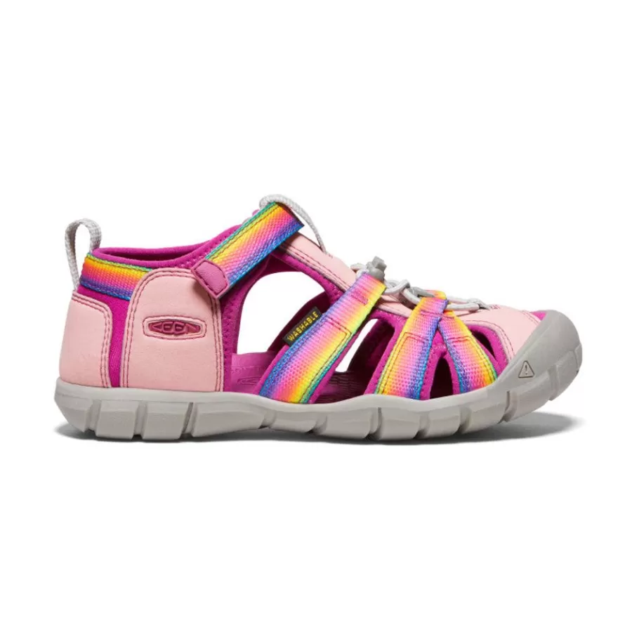 Kids KEEN Sandals-Big Kids' Seacamp Ii Cnx | Rainbow/Festival Fuchsia