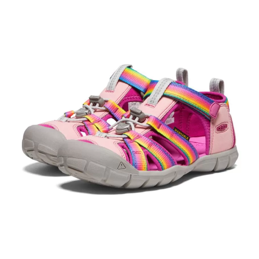 Kids KEEN Sandals-Big Kids' Seacamp Ii Cnx | Rainbow/Festival Fuchsia