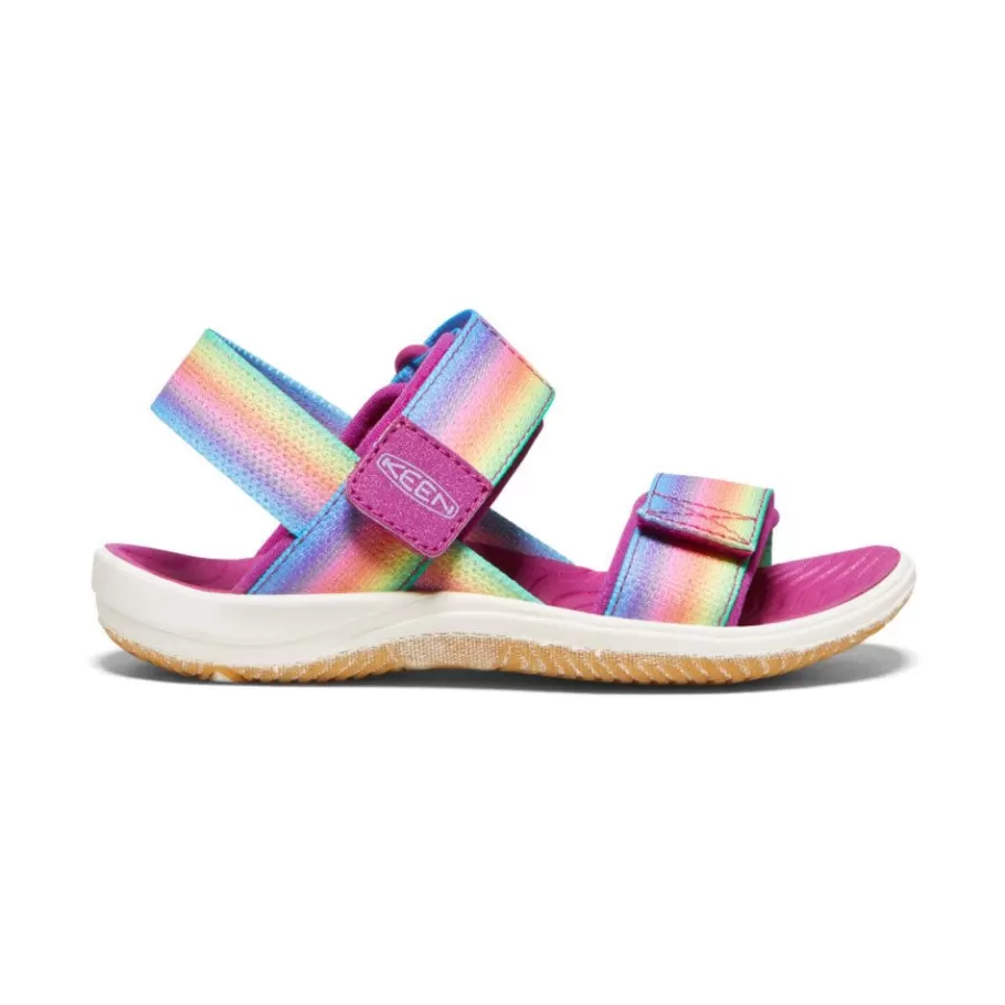 Kids KEEN Sandals-Little Kids' Elle Backstrap | Rainbow/Festival Fuchsia