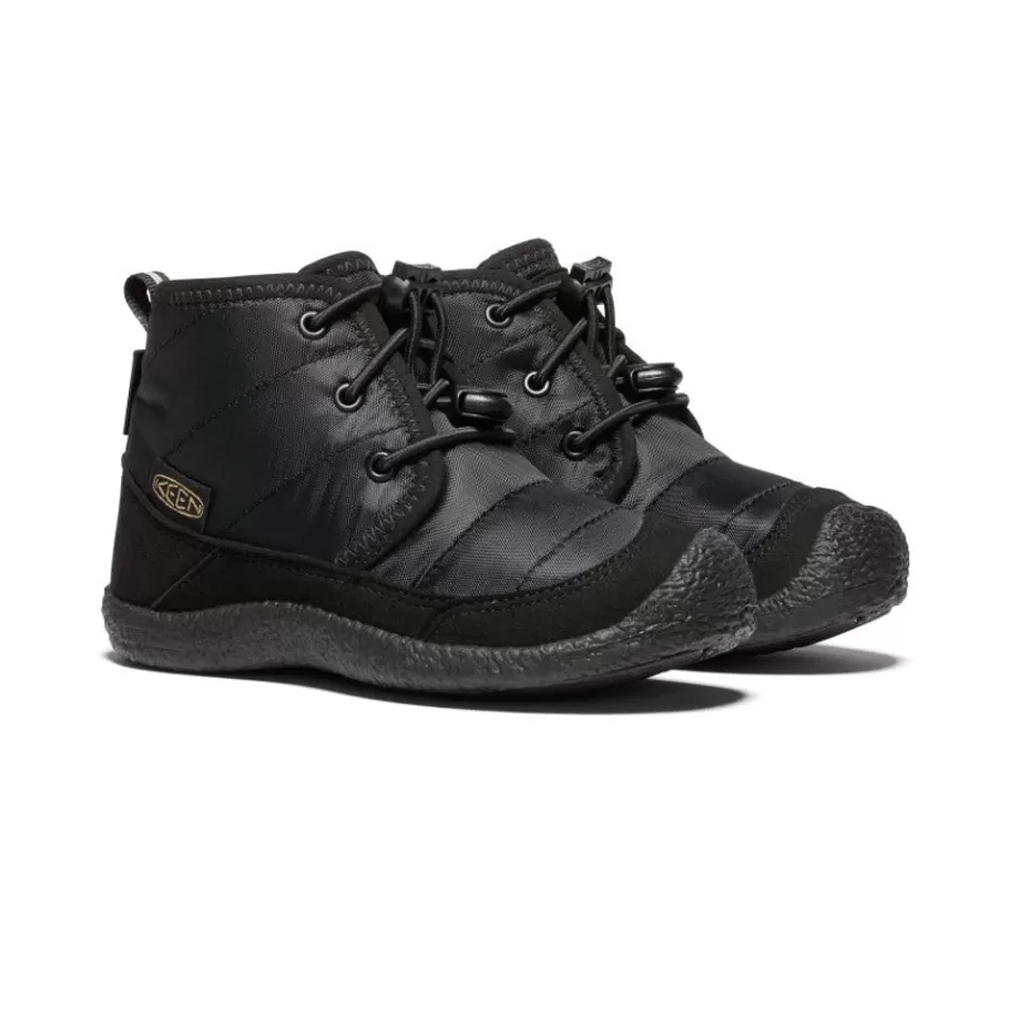 Kids KEEN Boots-Little Kids' Howser Ii Waterproof Chukka | Black/Black