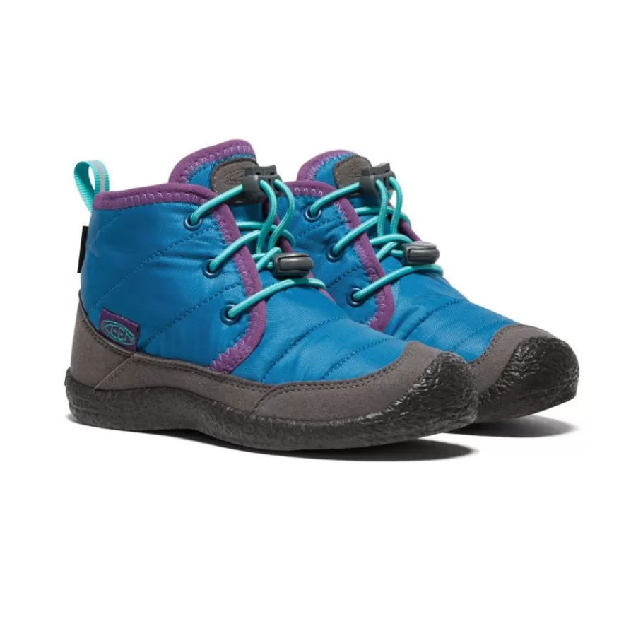 Kids KEEN Boots-Little Kids' Howser Ii Waterproof Chukka | Mykonos Blue/Atlantis