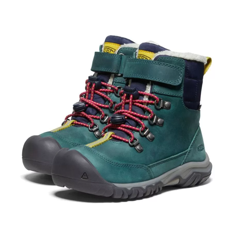 Kids KEEN Boots-Little Kids' Kanibou Waterproof Winter Boot | Deep Lagoon/Jazzy