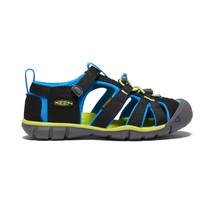 Kids KEEN Sandals-Little Kids' Seacamp Ii Cnx | Black/Brilliant Blue