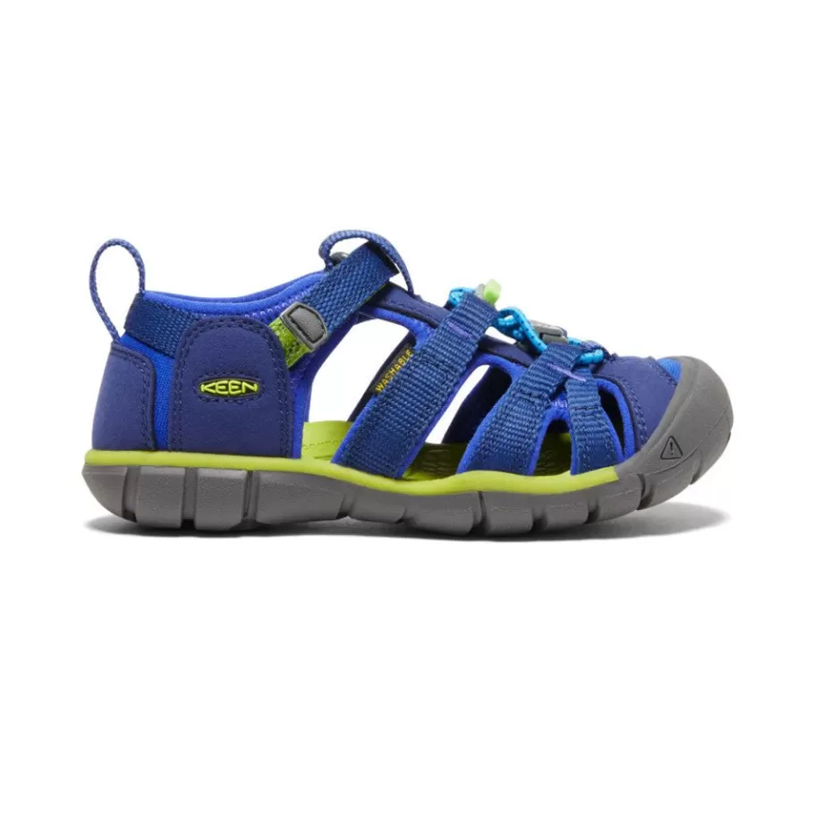 Kids KEEN Sandals-Little Kids' Seacamp Ii Cnx | Blue Depths/Chartreuse