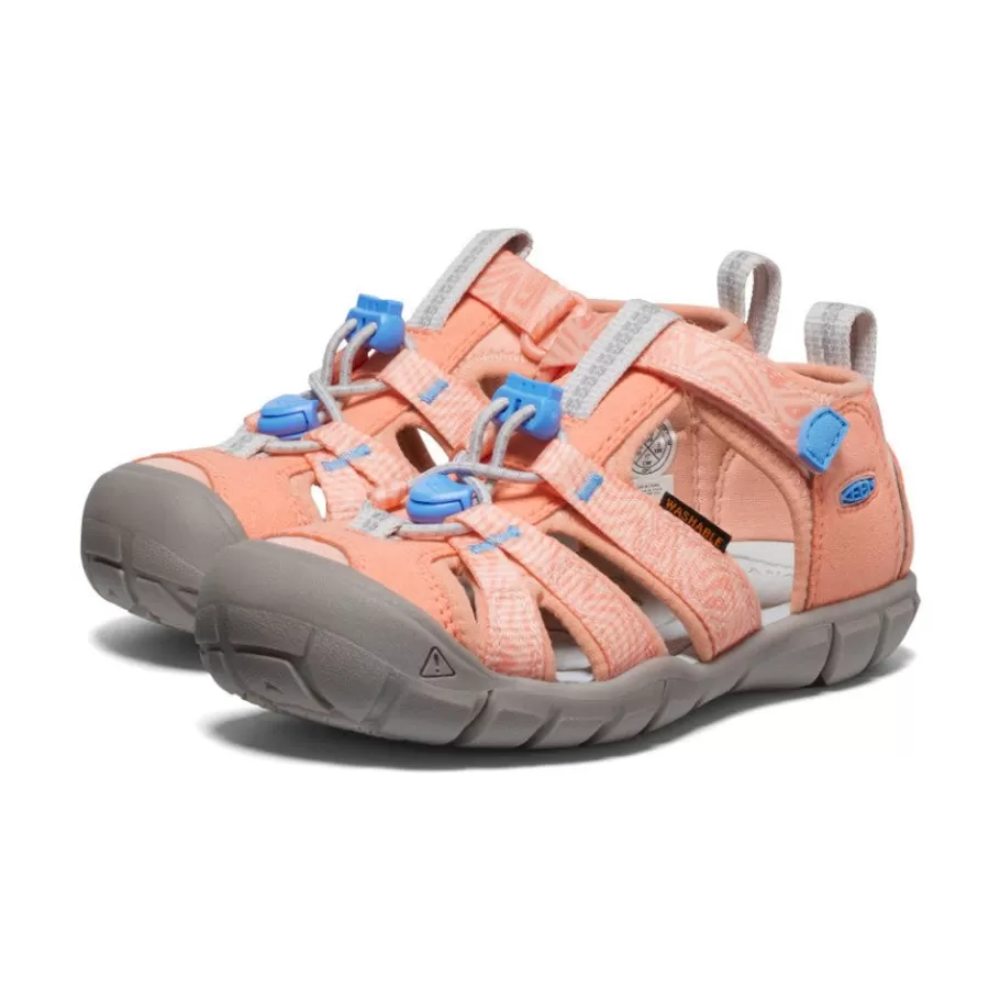 Kids KEEN Sandals-Little Kids' Seacamp Ii Cnx | Papaya Punch/Marina