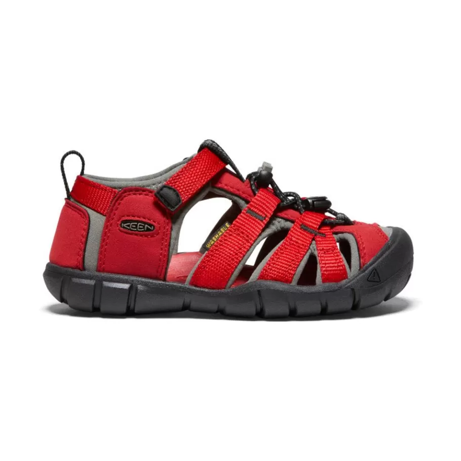 Kids KEEN Sandals-Little Kids' Seacamp Ii Cnx | Racing Red/Gargoyle