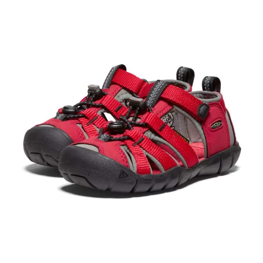 Kids KEEN Sandals-Little Kids' Seacamp Ii Cnx | Racing Red/Gargoyle