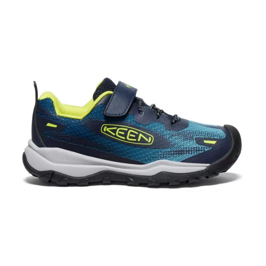 Kids KEEN Shoes-Little Kids' Wanduro Speed Hiking Shoe | Legion Blue/Evening Primrose