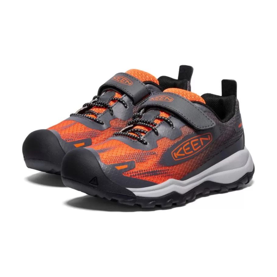 Kids KEEN Shoes-Little Kids' Wanduro Speed Hiking Shoe | Magnet/Scarlet Ibis