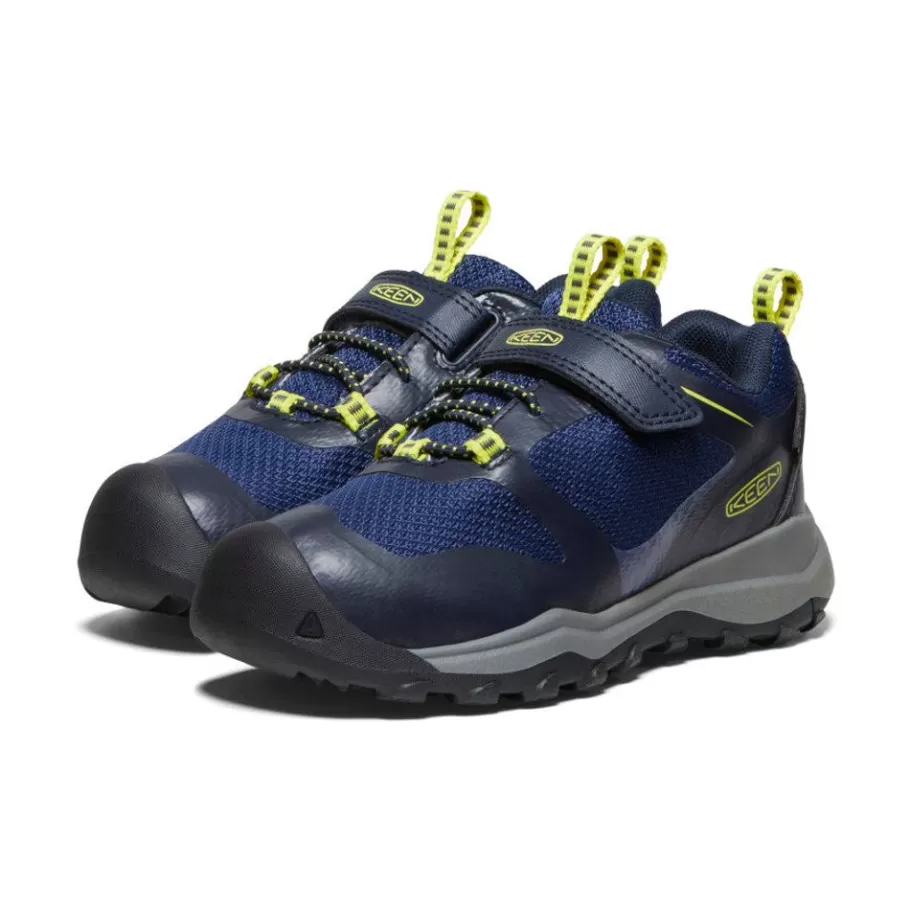 Kids KEEN Shoes-Little Kids' Wanduro Waterproof Shoe | Sky Captain/Evening Primrose