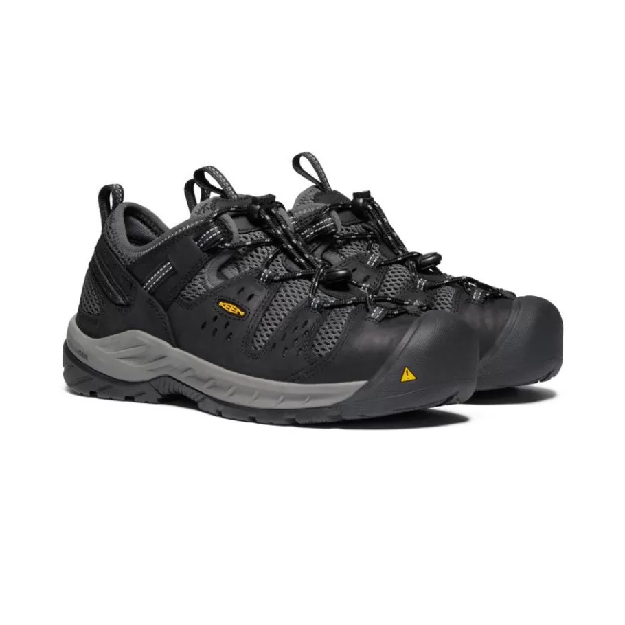 Men KEEN Work Boots & Shoes-Men'S Atlanta Cool Ii (Steel Toe) | Black/Dark Shadow