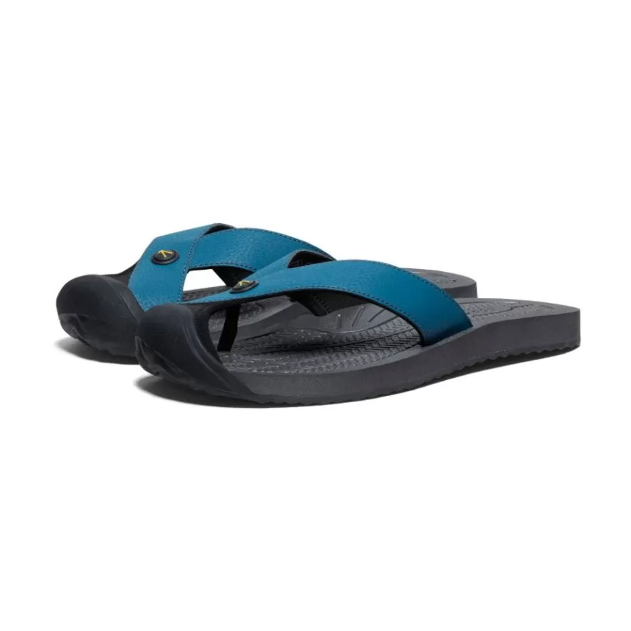 Men KEEN Slip-Ons-Men'S Barbados Flip-Flop | Legion Blue/Antique Moss