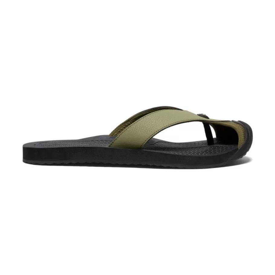 Men KEEN Slip-Ons-Men'S Barbados Flip-Flop | Martini Olive/Black