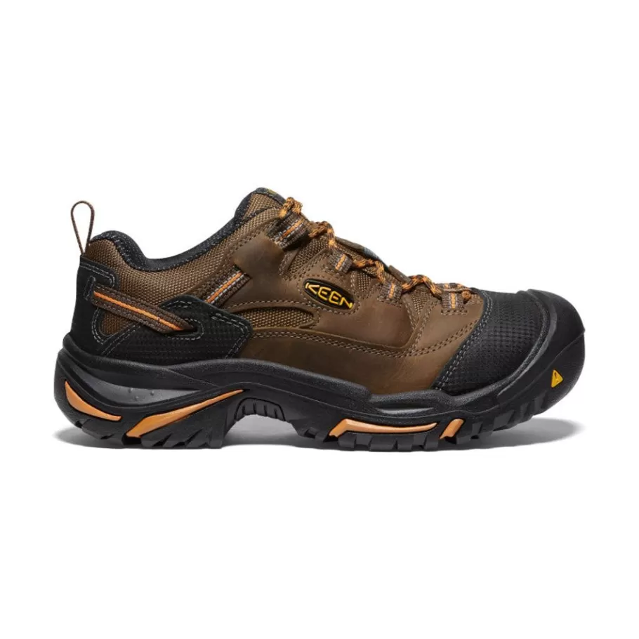 Men KEEN Work Boots & Shoes-Men'S Braddock Low (Soft Toe) | Cascade/Orange Ochre