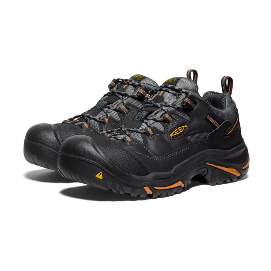 Men KEEN Work Boots & Shoes-Men'S Braddock Low (Steel Toe) | Black/Bossa Nova