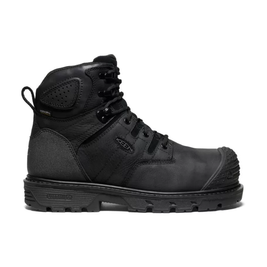 Men KEEN Work Boots & Shoes-Men'S Camden 6" Waterproof Boot (Carbon-Fiber Toe) | Black/Black