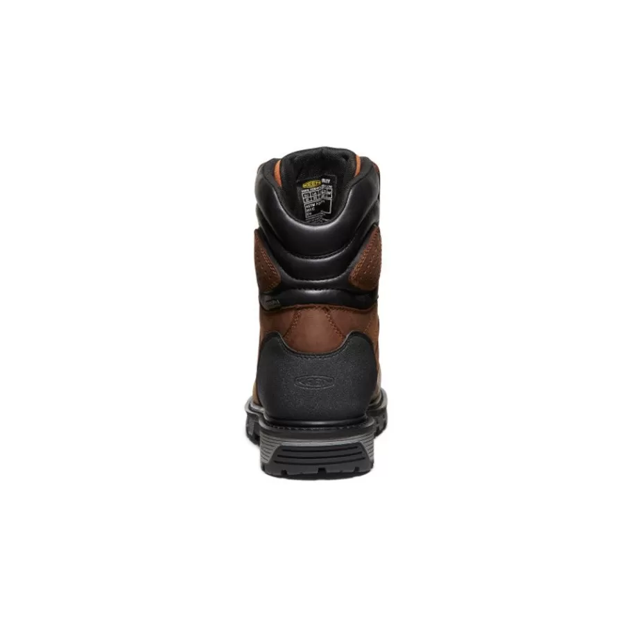 Men KEEN Work Boots & Shoes-Men'S Camden 8" Insulated Waterproof Boot (Carbon-Fiber Toe) | Leather Brown/Black