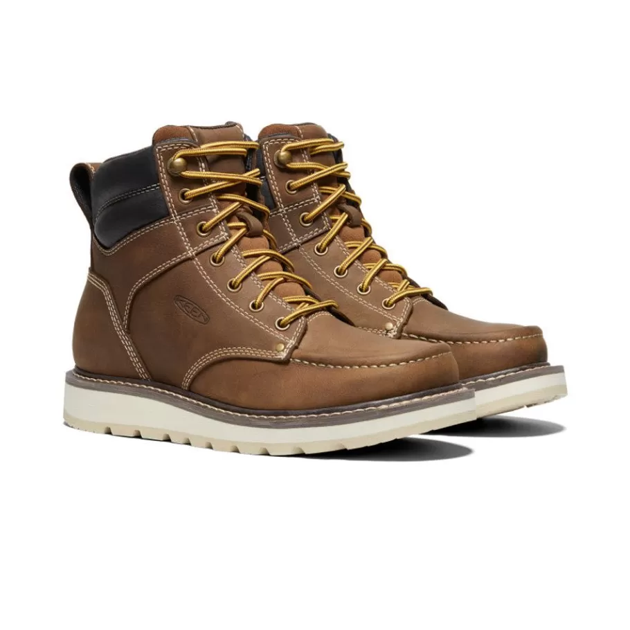 Men KEEN Work Boots & Shoes-Men'S Cincinnati 6" Boot (Soft Toe) | Belgian/Sandshell