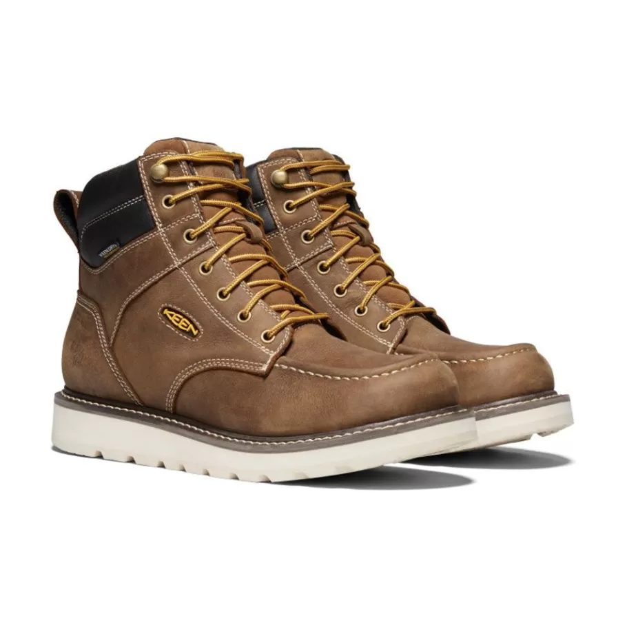 Men KEEN Work Boots & Shoes-Men'S Cincinnati 6" Waterproof Boot (Soft Toe) | Belgian/Sandshell