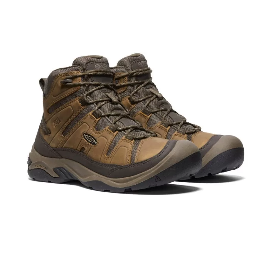 Men KEEN Boots-Men'S Circadia Waterproof Boot | Bison/Brindle