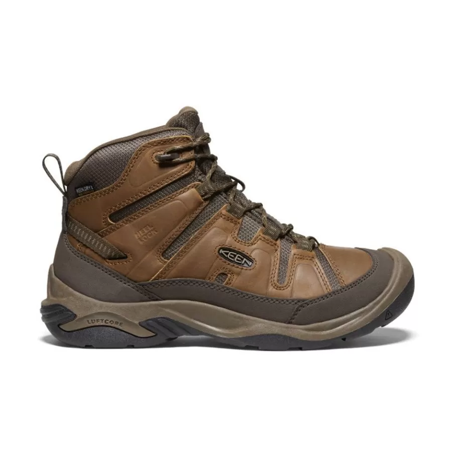 Men KEEN Boots-Men'S Circadia Waterproof Boot Wide | Bison/Brindle