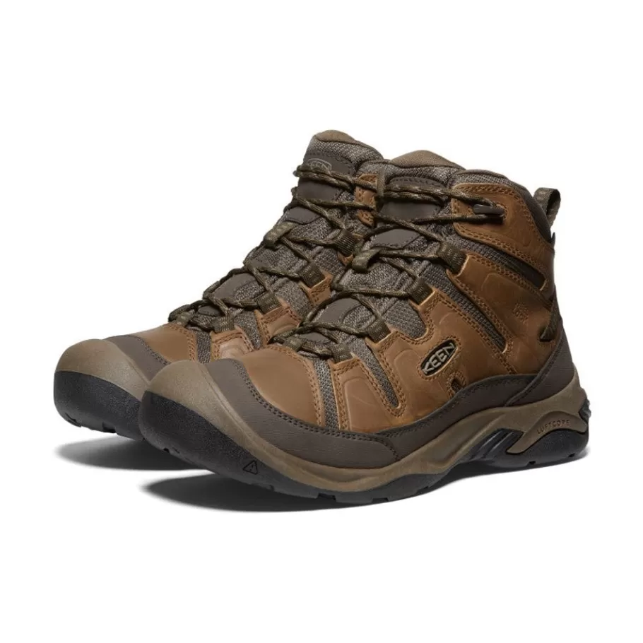 Men KEEN Boots-Men'S Circadia Waterproof Boot Wide | Bison/Brindle