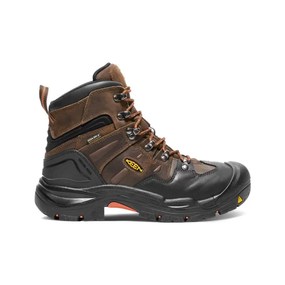 Men KEEN Work Boots & Shoes-Men'S Coburg 6" Waterproof Boot (Steel Toe) | Cascade Brown/Brindle