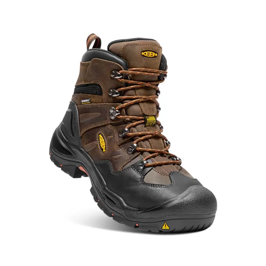 Men KEEN Work Boots & Shoes-Men'S Coburg 6" Waterproof Boot (Steel Toe) | Cascade Brown/Brindle