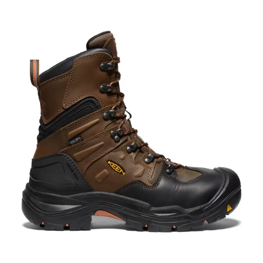 Men KEEN Work Boots & Shoes-Men'S Coburg 8" Waterproof Boot (Steel Toe) | Cascade Brown/Brindle