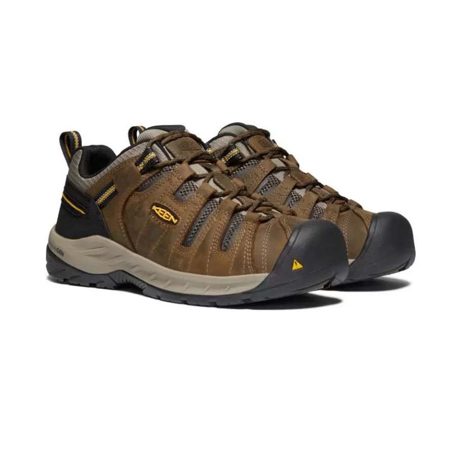 Men KEEN Work Boots & Shoes-Men'S Flint Ii (Soft Toe) | Cascade Brown/Golden Rod