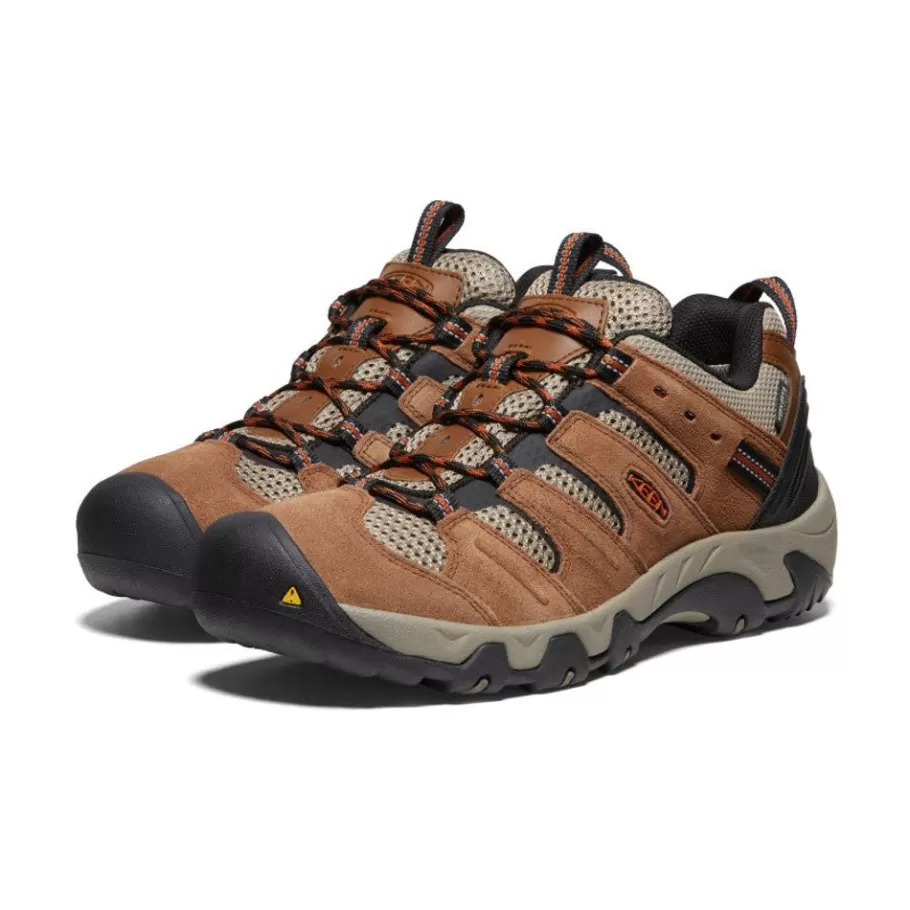 Men KEEN Shoes-Men'S Headout Waterproof Hiking Shoe | Bison/Fossil Orange