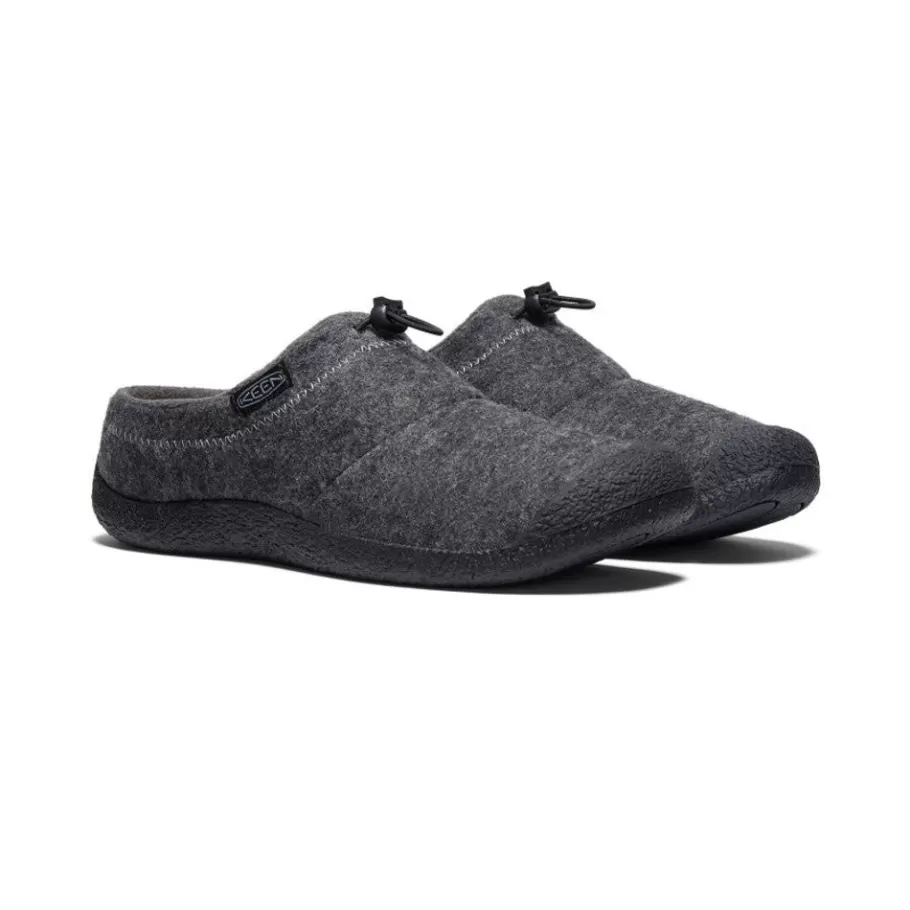 Men KEEN Slip-Ons-Men'S Howser Iii Slide | Charcoal Grey Felt/Black