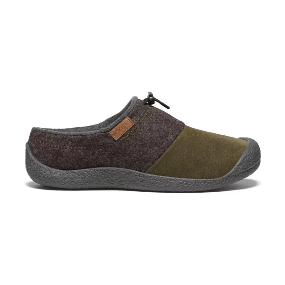 Men KEEN Slip-Ons-Men'S Howser Iii Slide | Dark Brown Felt/Canteen