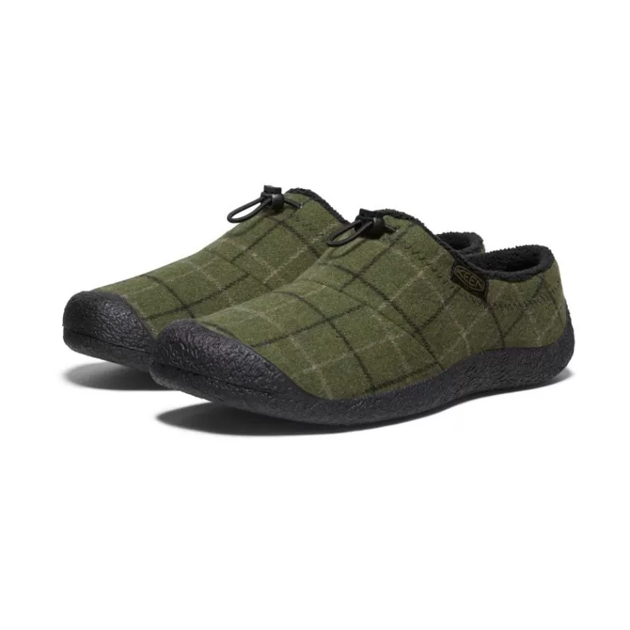 Men KEEN Slip-Ons-Men'S Howser Iii Slide | Dark Olive Plaid