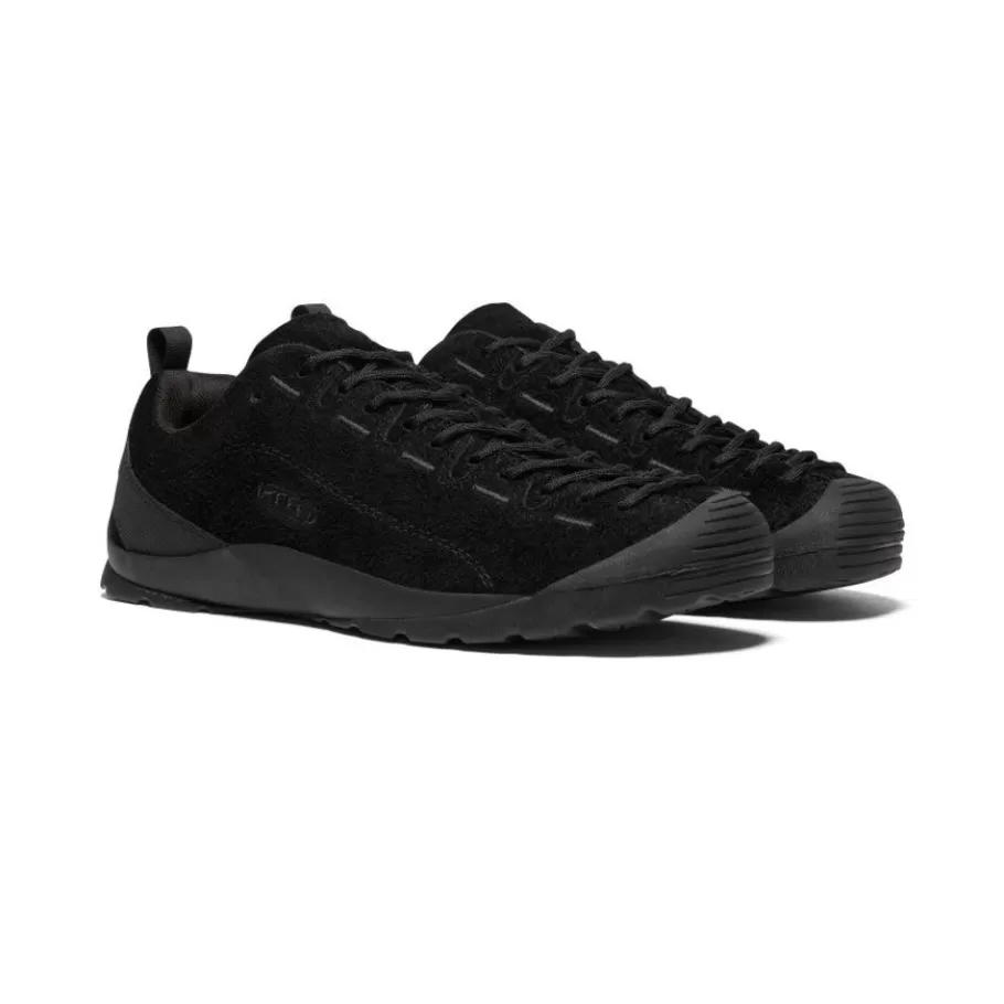 Men KEEN Shoes-Men'S Jasper Suede Sneakers | Hairy Black/Black