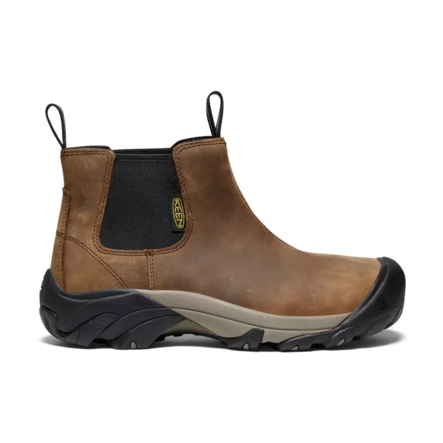 Men KEEN Work Boots & Shoes-Men'S Lansing Chelsea (Steel Toe) | Dark Earth/Black