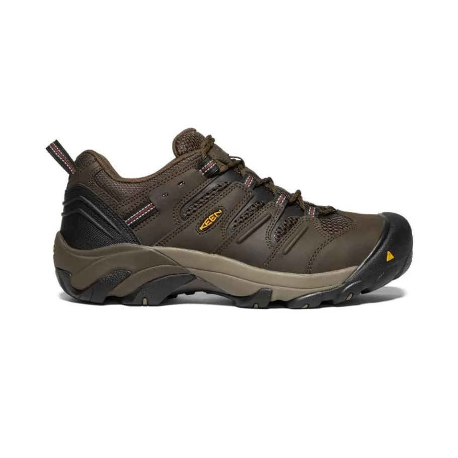 Men KEEN Work Boots & Shoes-Men'S Lansing Low (Steel Toe) | Cascade Brown/Fired Brick