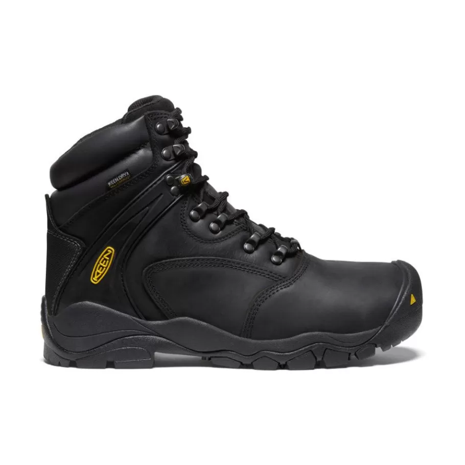 Men KEEN Work Boots & Shoes-Men'S Louisville 6" Waterproof Boot (Steel Toe) | Black