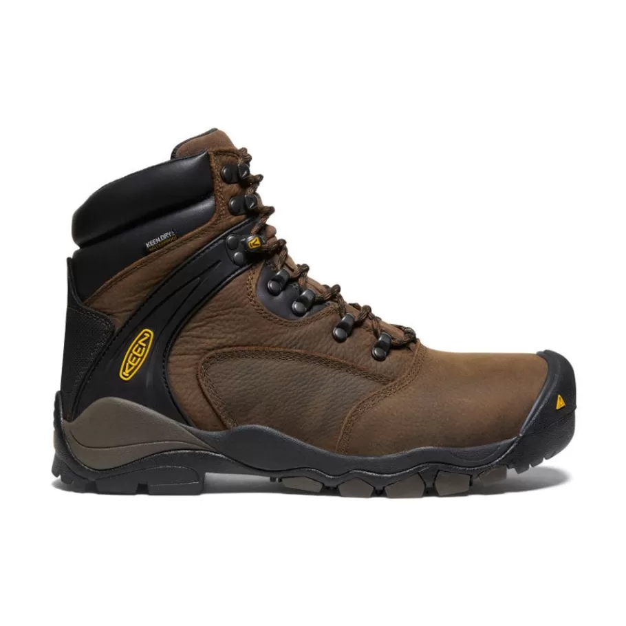 Men KEEN Work Boots & Shoes-Men'S Louisville 6" Waterproof Boot (Steel Toe) | Cascade Brown