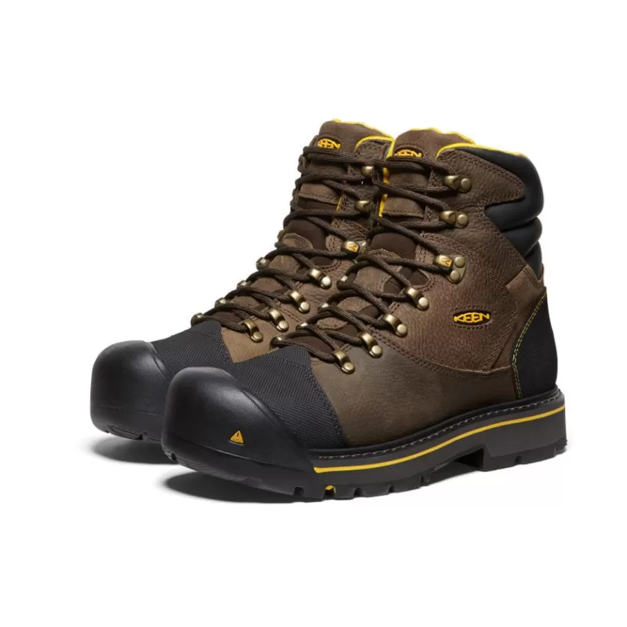 Men KEEN Work Boots & Shoes-Men'S Milwaukee 6" (Steel Toe) | Slate Black