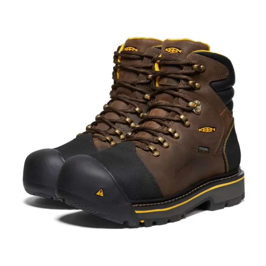 Men KEEN Work Boots & Shoes-Men'S Milwaukee Waterproof (Steel Toe) | Dark Earth