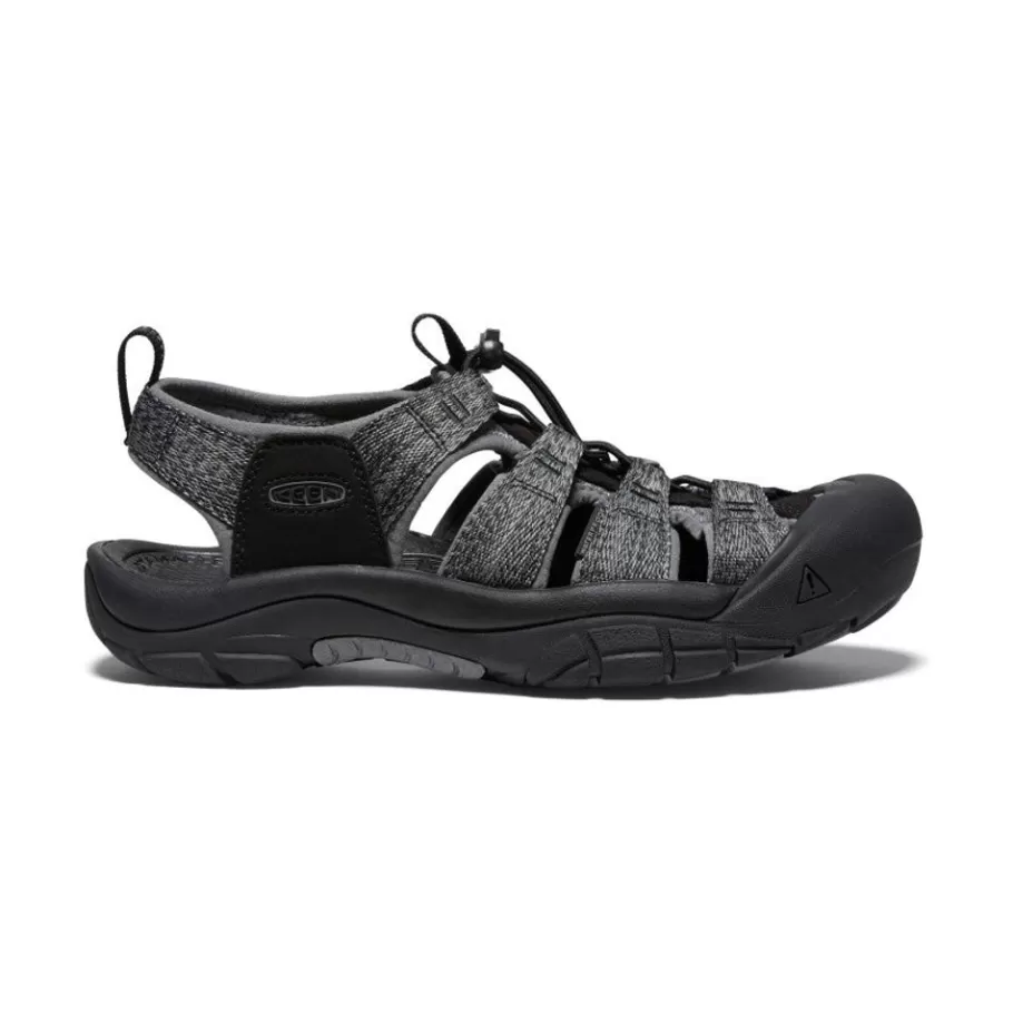 Men KEEN Sandals-Men'S Newport H2 | Black/Steel Grey