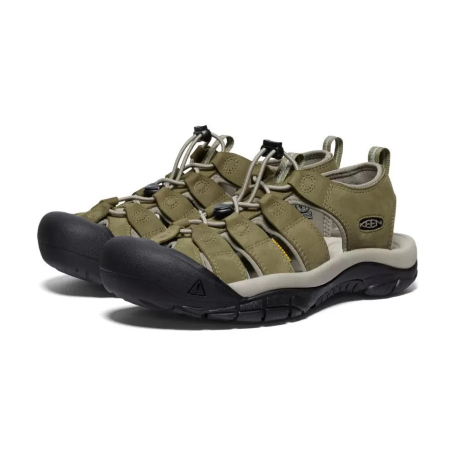 Men KEEN Sandals-Men'S Newport Leather | Martini Olive/Brindle