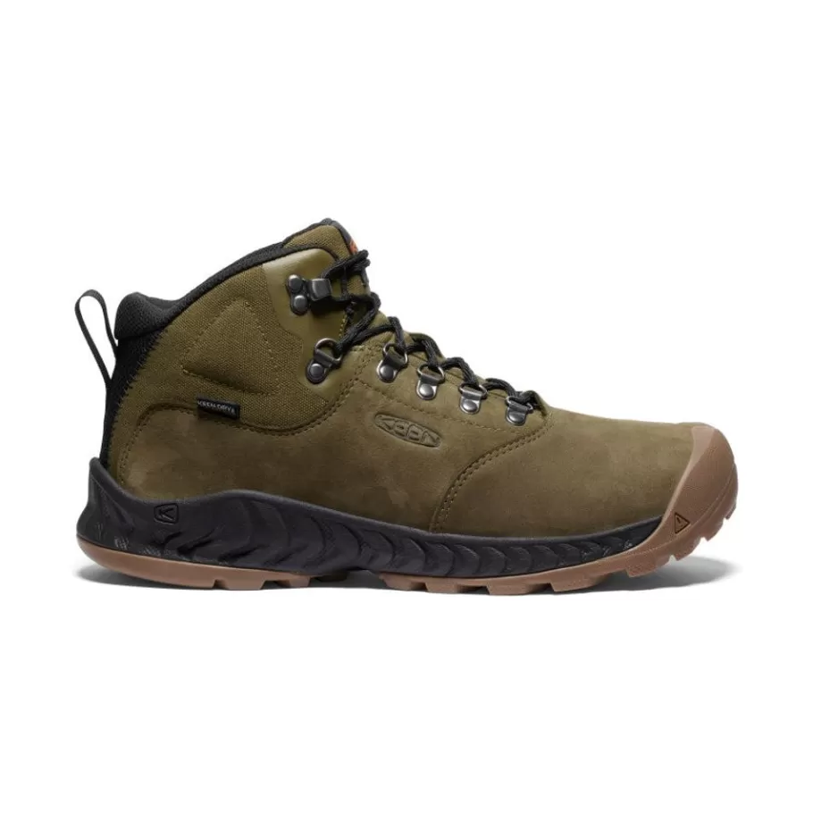 Men KEEN Boots-Men'S Nxis Explorer Waterproof Boot | Dark Olive/Black